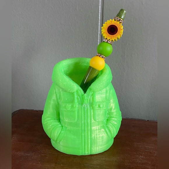 Homemade Other - Green Glow In The Dark Hoodie Pen Holder (3D Printed)& Green 🌻 Pen!